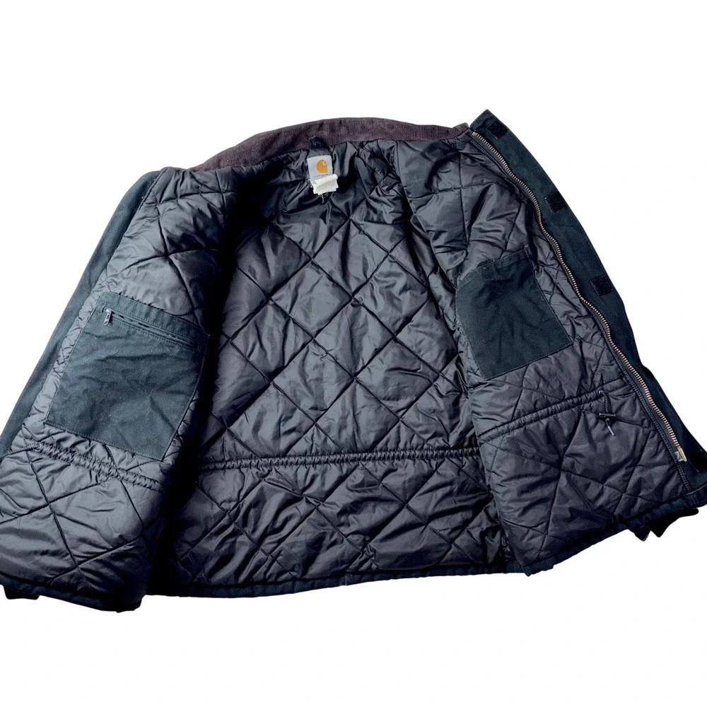 Carhartt Mens Work Chore Coat Jacket Black‎ C03 BLK Regular Lined Size 46